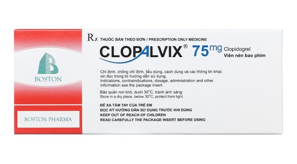 Clopalvix 75mg ngừa xơ vữa động mạch (5 vỉ x 14 viên)