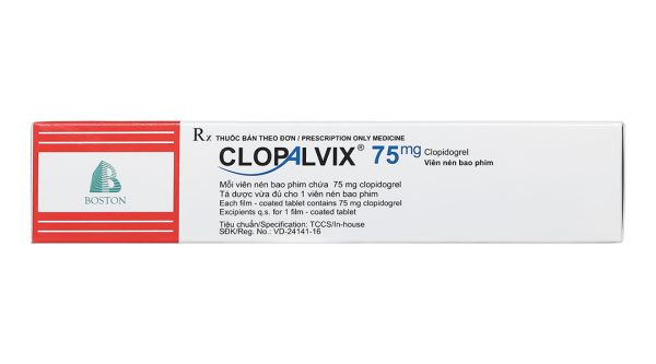 Clopalvix 75mg ngừa xơ vữa động mạch (5 vỉ x 14 viên)