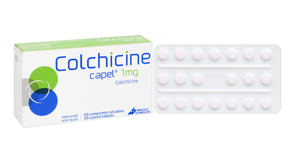 Colchicine Capel Mayoly Spindler 1mg phòng và trị cơn gout cấp (1 vỉ x 20 viên)