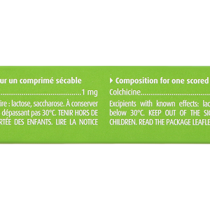 Colchicine Capel Mayoly Spindler 1mg phòng và trị cơn gout cấp (1 vỉ x 20 viên)