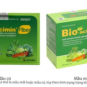 Cốm Bio-acimin Fiber bổ sung lợi khuẩn và chất xơ hộp 30 gói x 4g