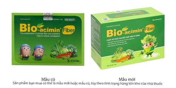 Cốm Bio-acimin Fiber bổ sung lợi khuẩn và chất xơ hộp 30 gói x 4g