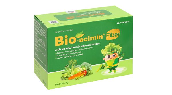 Cốm Bio-acimin Fiber bổ sung lợi khuẩn và chất xơ hộp 30 gói x 4g