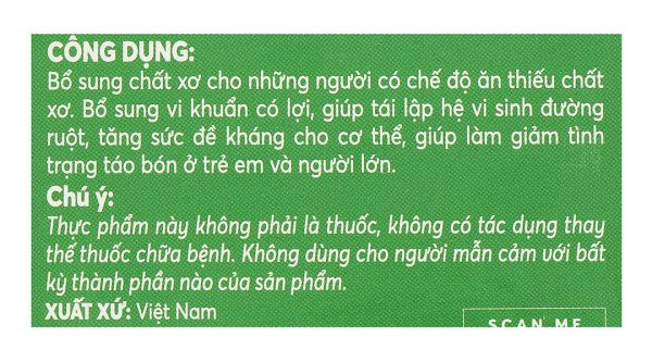Cốm Bio-acimin Fiber bổ sung lợi khuẩn và chất xơ hộp 30 gói x 4g
