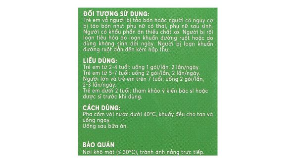 Cốm Bio-acimin Fiber bổ sung lợi khuẩn và chất xơ hộp 30 gói x 4g
