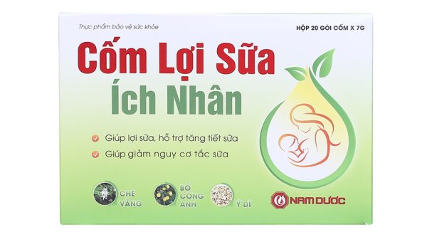 Cốm lợi sữa Ích Nhân hỗ trợ tăng tiết sữa hộp 20 gói x 7g