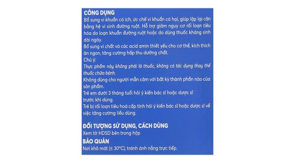 Cốm Bio-acimin Gold+ bổ sung lợi khuẩn, vitamin hộp 30 gói x 4g