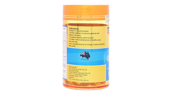 Dầu cá Costar Omega-3 hỗ trợ giảm mỡ máu, tốt cho tim mạch lọ 100 viên