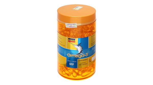 Dầu cá Costar Omega-3 hỗ trợ sức khỏe tim mạch, bổ mắt lọ 365 viên