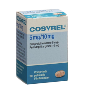 Cosyrel 5mg/10mg trị tăng huyết áp, suy tim mạn tính lọ 30 viên