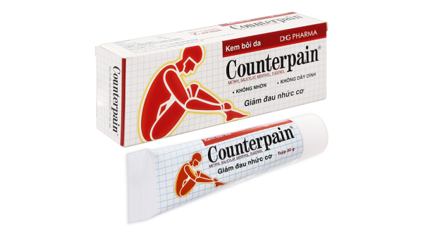 Kem bôi da Counterpain giảm đau trong các trường hợp đau cơ, bong gân tuýp 30g