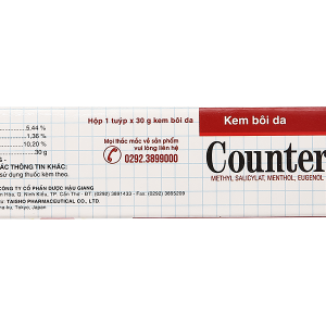 Kem bôi da Counterpain giảm đau trong các trường hợp đau cơ, bong gân tuýp 30g
