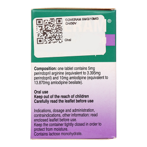 Coveram 5mg/10mg trị tăng huyết áp, mạch vành hộp 30 viên