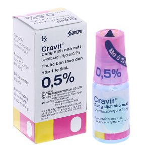 Dung dịch nhỏ mắt Cravit 0.5% trị nhiễm khuẩn mắt lọ 5ml