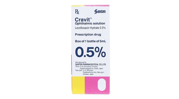 Dung dịch nhỏ mắt Cravit 0.5% trị nhiễm khuẩn mắt lọ 5ml