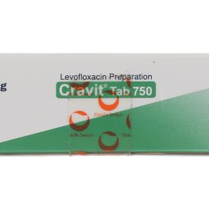 Cravit Tab 750 trị nhiễm khuẩn nhẹ, trung bình và nghiêm trọng (1 vỉ x 5 viên)