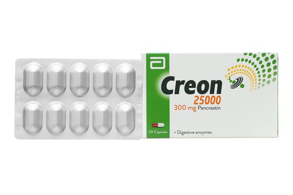 Creon 25000 bổ sung men tụy (2 vỉ x 10 viên)