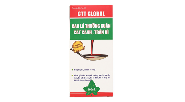 Siro CTT Global hỗ trợ giảm ho, bổ phổi chai 100ml