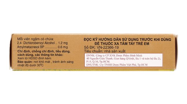 Viên ngậm Cufo Honey Lemon hỗ trợ trị viêm họng, đau họng (2 vỉ x 12 viên)