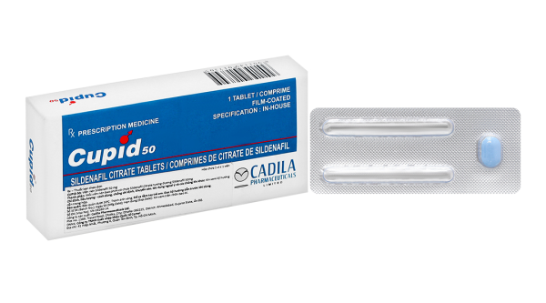 Cupid 50 trị các tình trạng rối loạn cương dương (1 vỉ x 1 viên)