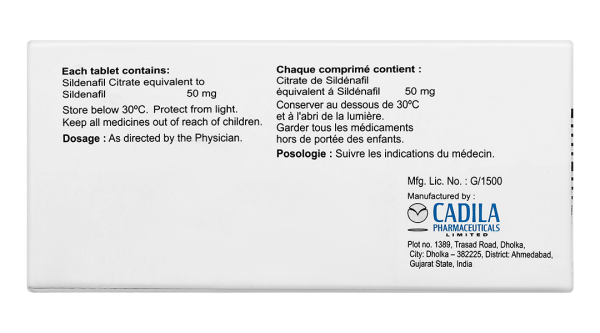 Cupid 50 trị các tình trạng rối loạn cương dương (1 vỉ x 1 viên)