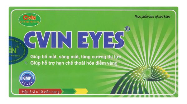 Cvin Eyes bổ mắt, hạn chế thoái hóa điểm vàng hộp 30 viên