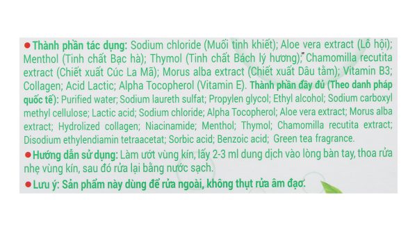Dung dịch vệ sinh phụ nữ Dạ Hương trà xanh khử mùi chai 100ml