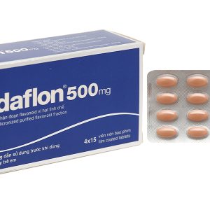 Daflon 500mg trị rối loạn tuần hoàn tĩnh mạch và các triệu chứng trĩ cấp (4 vỉ x 15 viên)