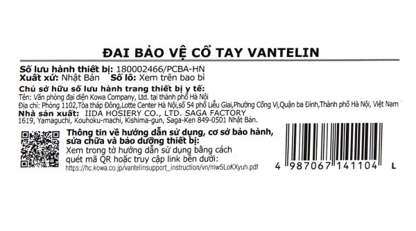 Đai bảo vệ cổ tay Vantelin Wrist Support size L