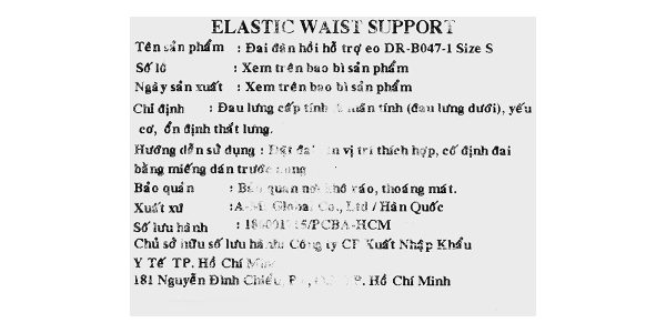 Đai lưng bụng Dr. Med DR-B047-1 size S