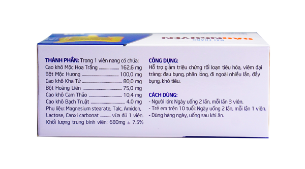 Đại Tràng Bảo Nguyên hỗ trợ giảm rối loạn chức năng đại tràng hộp 50 viên
