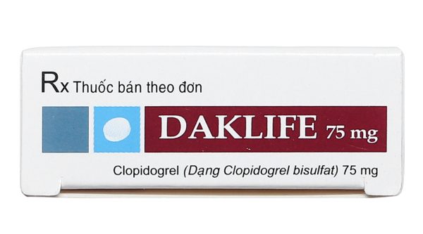 Daklife 75mg phòng và trị huyết khối (3 vỉ x 10 viên)
