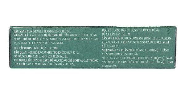 Dầu gió xanh Con Ó chai 12ml