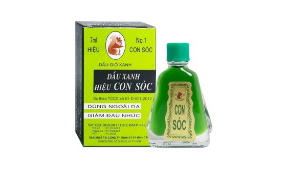 Dầu gió xanh hiệu Con Sóc giảm đau nhức, côn trùng cắn chai 7ml
