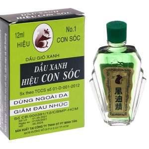 Dầu gió xanh hiệu Con Sóc giảm đau nhức, côn trùng cắn chai 12ml