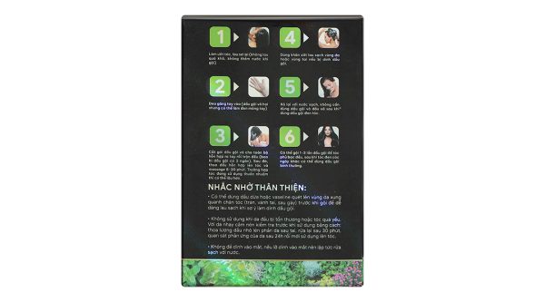 Dầu gội đen Lucky Star phủ bạc làm đen tóc hộp 8 gói x 25ml