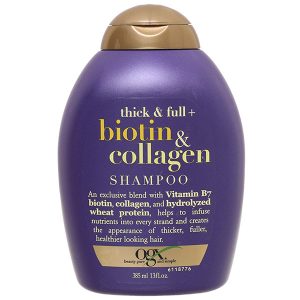 Dầu gội OGX Thick Full Biotin Collagen dưỡng tóc bồng bềnh chai 385ml