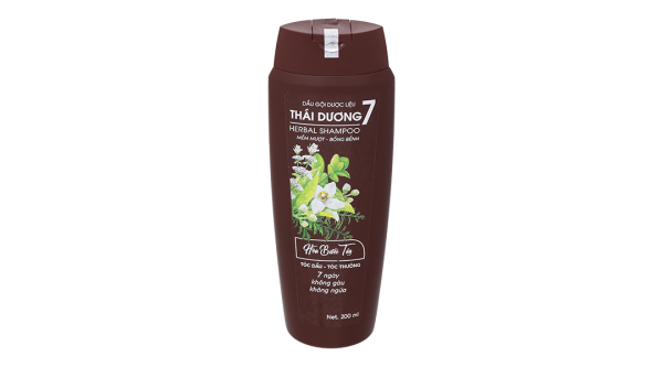 Dầu gội dược liệu Thái Dương 7 Gold sạch gàu, mềm mượt chai 200ml