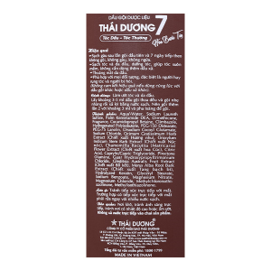 Dầu gội dược liệu Thái Dương 7 Gold sạch gàu, mềm mượt chai 200ml