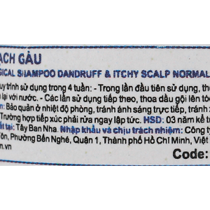 Dầu Gội Vichy Dercos hỗ trợ trị gàu chai 75ml