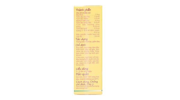 Dầu gừng Thái Dương chai 24ml
