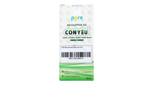 Tinh dầu khuynh diệp Con Yêu giữ ấm, giảm ho do cảm lạnh chai 20ml