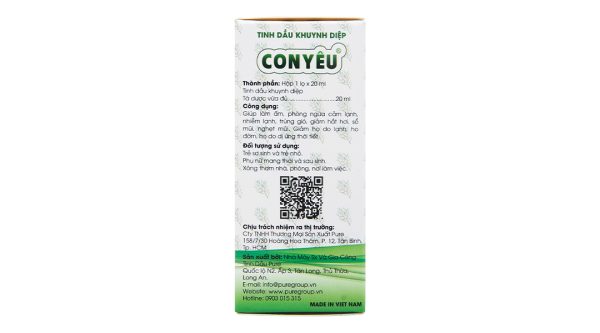 Tinh dầu khuynh diệp Con Yêu giữ ấm, giảm ho do cảm lạnh chai 20ml