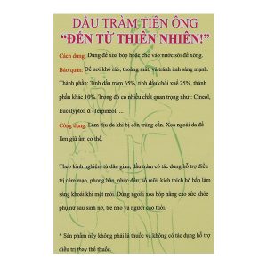 Dầu tràm Tiên Ông làm dịu da, giữ ấm cơ thể chai 10ml