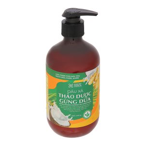 Dầu xả thảo dược Gừng dừa Cocay Hoala giúp tóc mềm mượt, giảm khô xơ chai 440g