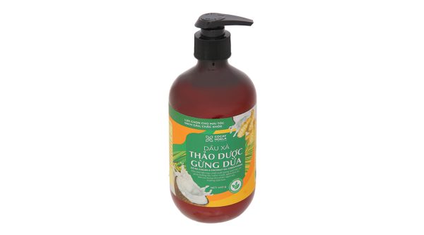 Dầu xả thảo dược Gừng dừa Cocay Hoala giúp tóc mềm mượt, giảm khô xơ chai 440g