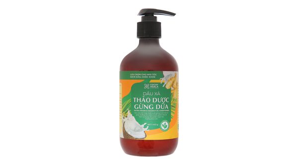 Dầu xả thảo dược Gừng dừa Cocay Hoala giúp tóc mềm mượt, giảm khô xơ chai 440g
