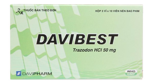 Davibest 50mg trị trầm cảm (3 vỉ x 10 viên)
