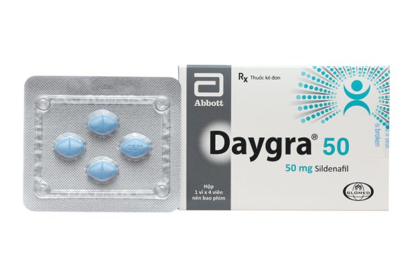 Daygra 50 trị rối loạn cương dương (1 vỉ x 4 viên)