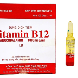 Dung dịch tiêm Vitamin B12 Vinphaco 1000mcg/ml điều trị trường hợp thiếu máu (100 ống x 1ml)